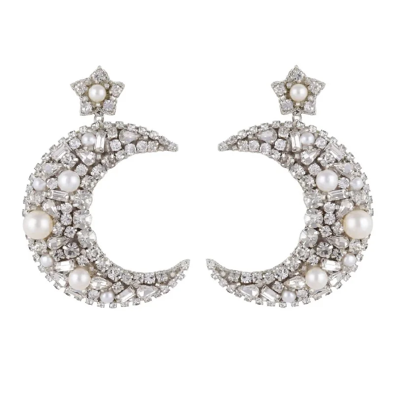 Elevate Your Jewelry Collection With Limited-Time Savings Lavender Crystal Crescent Earrings In Silver Elevate Your Jewelry Collection With Limited-Time Savings Lavender Crystal Crescent Earrings In Silver