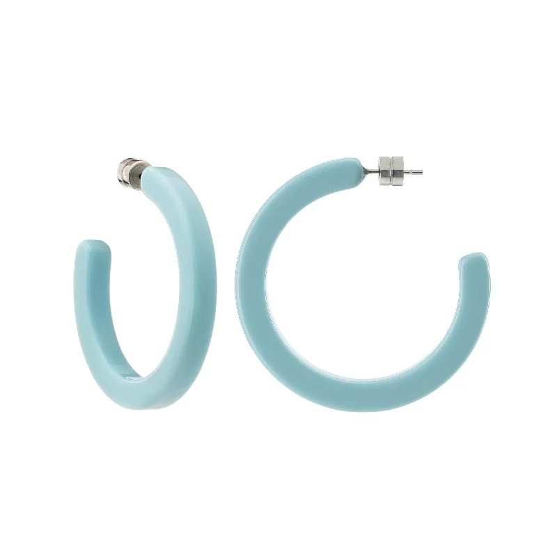 Discounted Jewelry For A Glamorous Look Midi Hoops in Light Blue