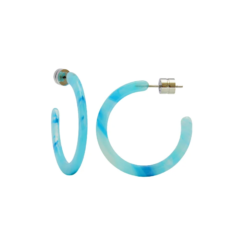 Elegant Jewelry, Exclusive Prices – Shop Now Mini Hoops in French Coast Blue