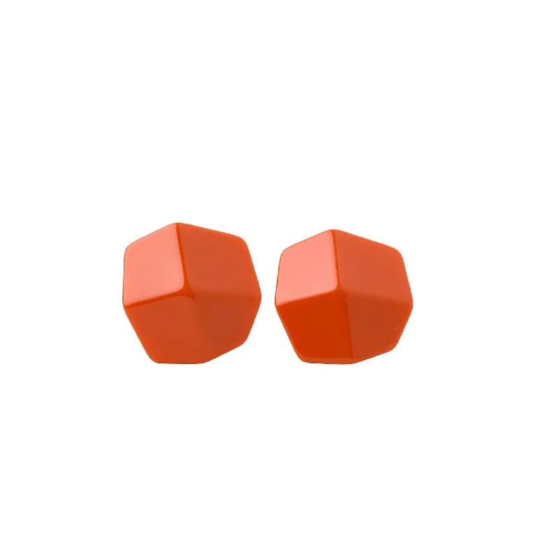 Bestselling Jewelry At Special Promotional Rates Mini Sculpture Studs in Bright Orange Bestselling Jewelry At Special Promotional Rates Mini Sculpture Studs in Bright Orange