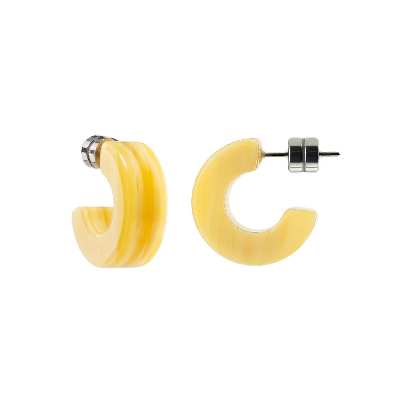 Exclusive Jewelry Offers – Sparkle For Less Muse Hoops in Naples Yellow