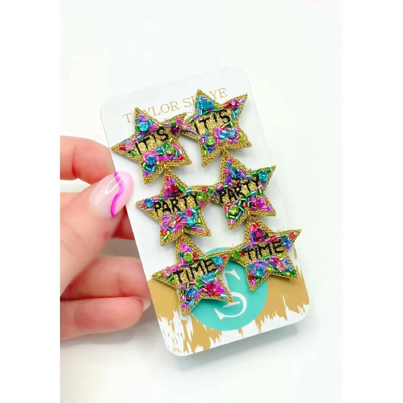 Luxury Jewelry Now At Special Promotional Rates Party Time Earrings In Gold