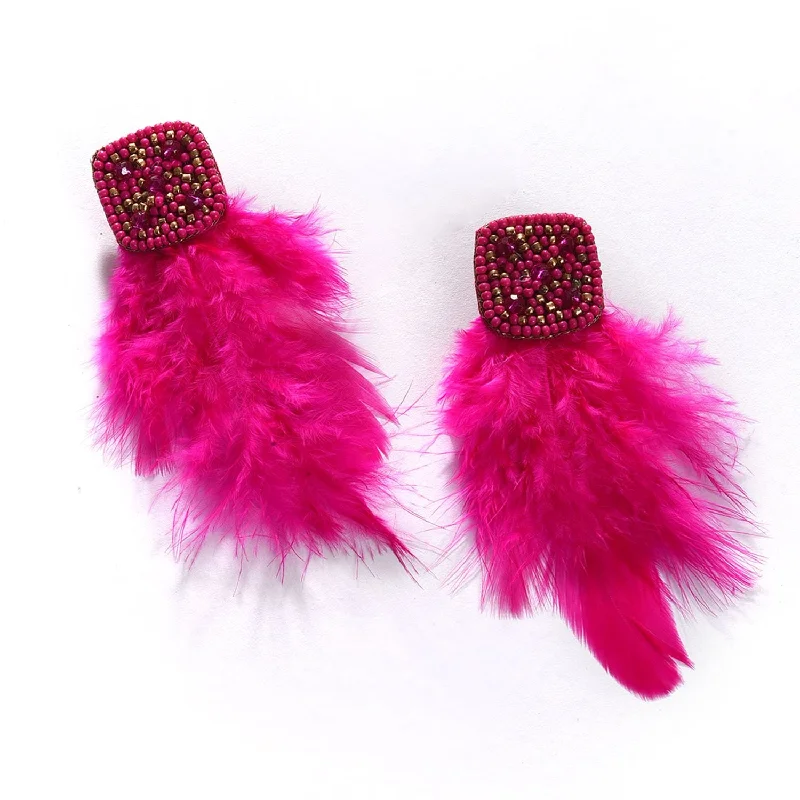Glamorous Jewelry, Glamorous Deals – Shop Now Pink Color Leaf Drop Earrings For Women's Glamorous Jewelry, Glamorous Deals – Shop Now Pink Color Leaf Drop Earrings For Women's