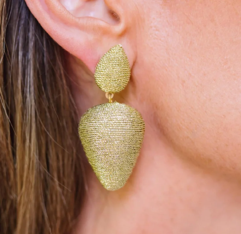 Special Deals On Handcrafted And Designer Jewelry Rory Silk Earrings In Gold