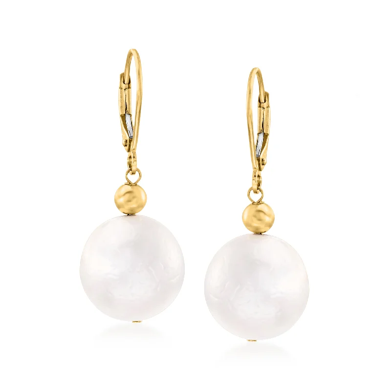 Trendy Minimalist Jewelry For Everyday Wear Ross-Simons 13-14mm Cultured Pearl Drop Earrings in 14kt Yellow Gold Trendy Minimalist Jewelry For Everyday Wear Ross-Simons 13-14mm Cultured Pearl Drop Earrings in 14kt Yellow Gold