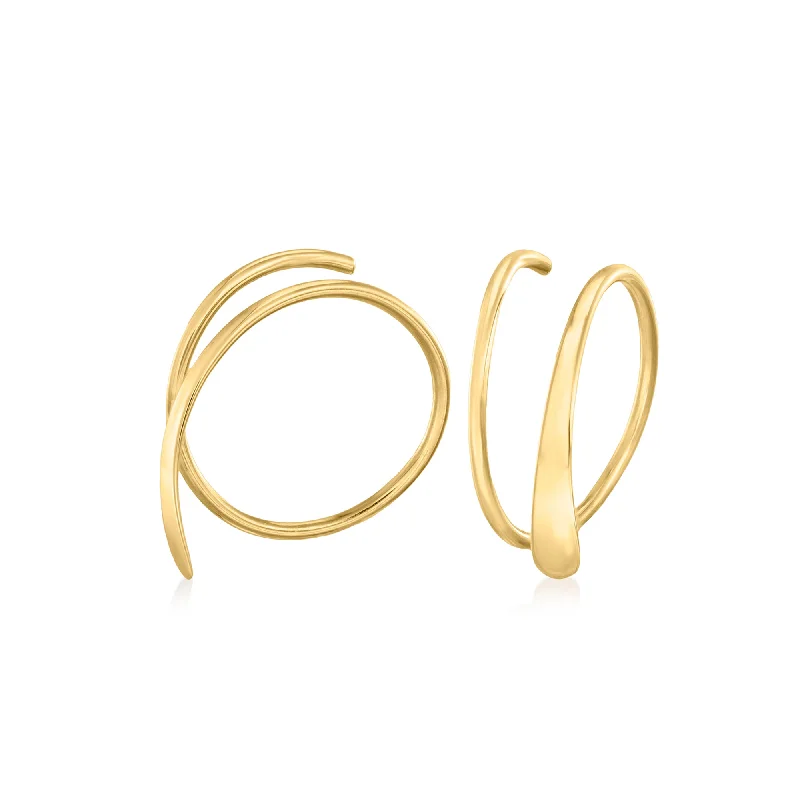 Huge Savings On Timeless Jewelry Collections Ross-Simons 14kt Yellow Gold Endless Teardrop Wire Threader Earrings Huge Savings On Timeless Jewelry Collections Ross-Simons 14kt Yellow Gold Endless Teardrop Wire Threader Earrings
