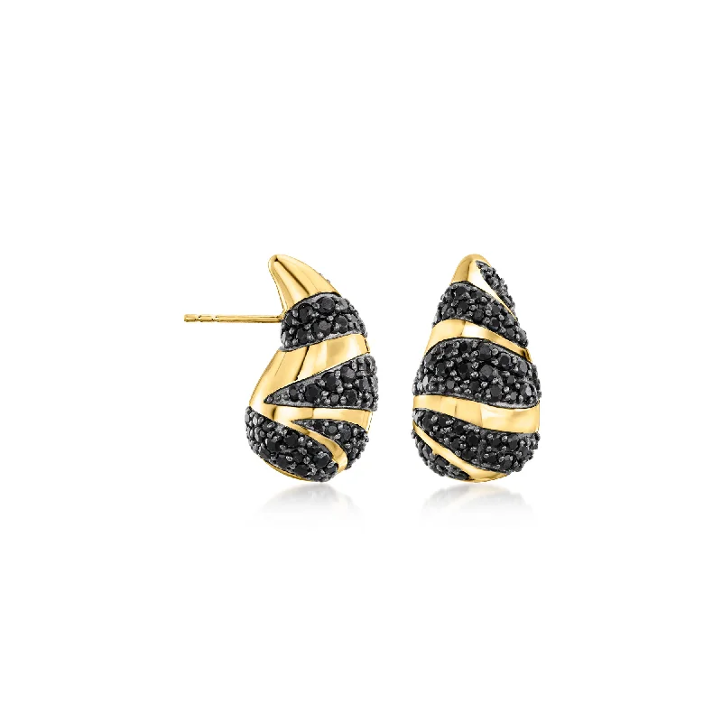 Timeless Beauty, Unbeatable Deals – Jewelry Sale On Ross-Simons Black Spinel Animal-Print Teardrop Earrings in 18kt Gold Over Sterling Timeless Beauty, Unbeatable Deals – Jewelry Sale On Ross-Simons Black Spinel Animal-Print Teardrop Earrings in 18kt Gold Over Sterling