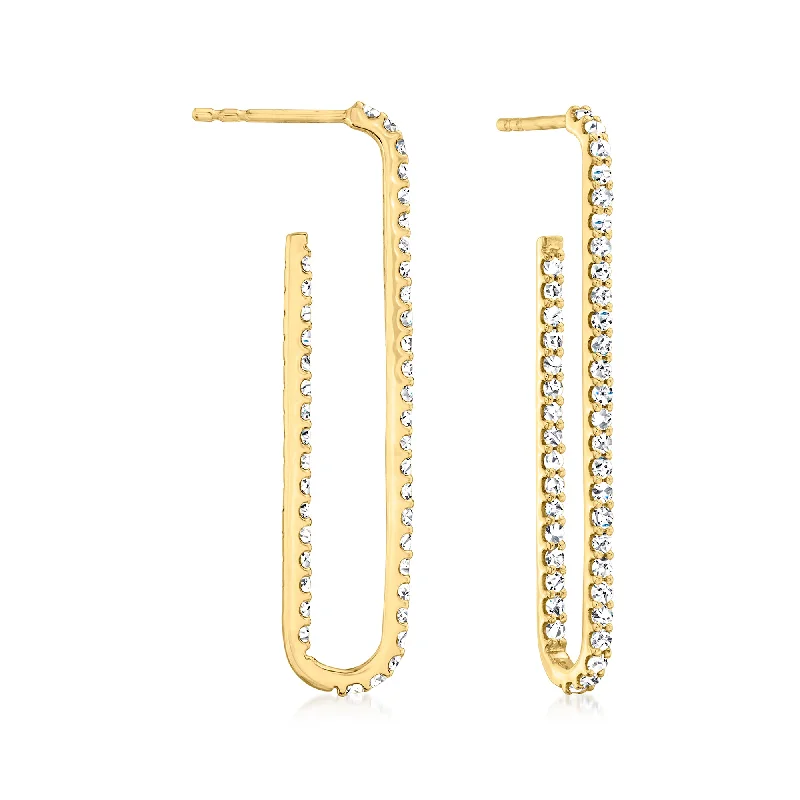 Exclusive Jewelry Bundles At Discounted Rates Ross-Simons Diamond Inside-Outside Paper Clip Hoop Earrings in 14kt Yellow Gold Exclusive Jewelry Bundles At Discounted Rates Ross-Simons Diamond Inside-Outside Paper Clip Hoop Earrings in 14kt Yellow Gold