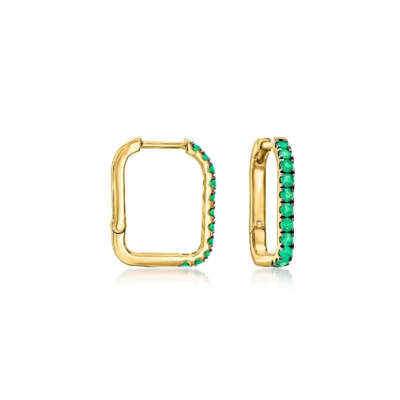Big Discounts On Elegant Jewelry Collections Ross-Simons Emerald Paper Clip Link Hoop Earrings in 18kt Gold Over Sterling Big Discounts On Elegant Jewelry Collections Ross-Simons Emerald Paper Clip Link Hoop Earrings in 18kt Gold Over Sterling