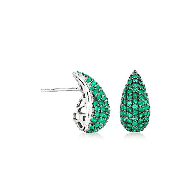 Your Dream Jewelry At Dream Prices Ross-Simons Emerald Teardrop Earrings in Sterling Silver Your Dream Jewelry At Dream Prices Ross-Simons Emerald Teardrop Earrings in Sterling Silver