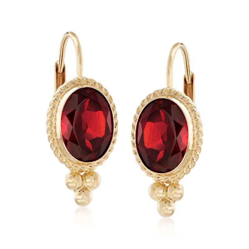 Bestselling Jewelry At Special Promotional Rates Ross-Simons Garnet Twist-Edge Earrings in 14kt Yellow Gold Bestselling Jewelry At Special Promotional Rates Ross-Simons Garnet Twist-Edge Earrings in 14kt Yellow Gold