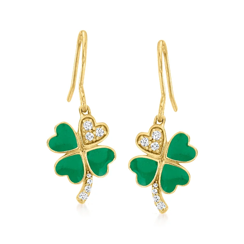 Seasonal Jewelry Deals – Elevate Your Style Ross-Simons Green Enamel 4-Leaf Clover Drop Earrings With . Diamonds in 18kt Gold Over Sterling Seasonal Jewelry Deals – Elevate Your Style Ross-Simons Green Enamel 4-Leaf Clover Drop Earrings With . Diamonds in 18kt Gold Over Sterling