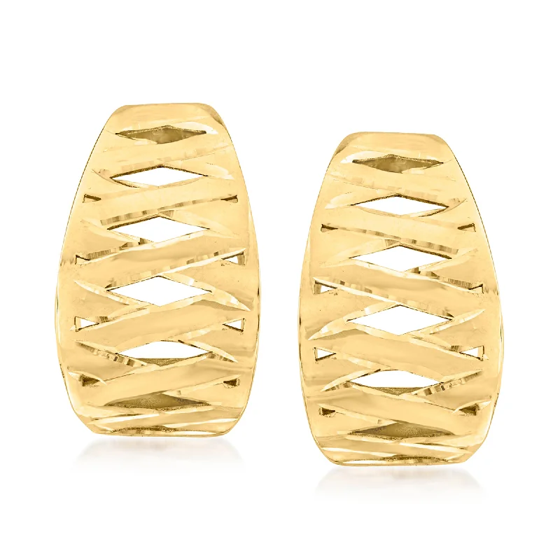 Premium Jewelry Now Available At Special Discounts Ross-Simons Italian 14kt Yellow Gold Open-Space Drop Earrings Premium Jewelry Now Available At Special Discounts Ross-Simons Italian 14kt Yellow Gold Open-Space Drop Earrings