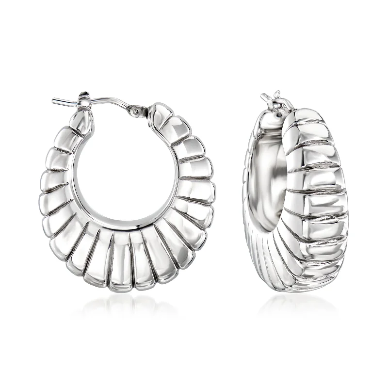 Buy More, Save More On Stunning Jewelry Pieces Ross-Simons Italian Sterling Silver Graduated Shrimp Hoop Earrings Buy More, Save More On Stunning Jewelry Pieces Ross-Simons Italian Sterling Silver Graduated Shrimp Hoop Earrings