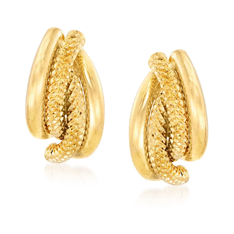 Don't Miss Out On Bestselling Jewelry At Special Prices Ross-Simons Italian Textured and Polished 18kt Yellow Gold Earrings Don't Miss Out On Bestselling Jewelry At Special Prices Ross-Simons Italian Textured and Polished 18kt Yellow Gold Earrings