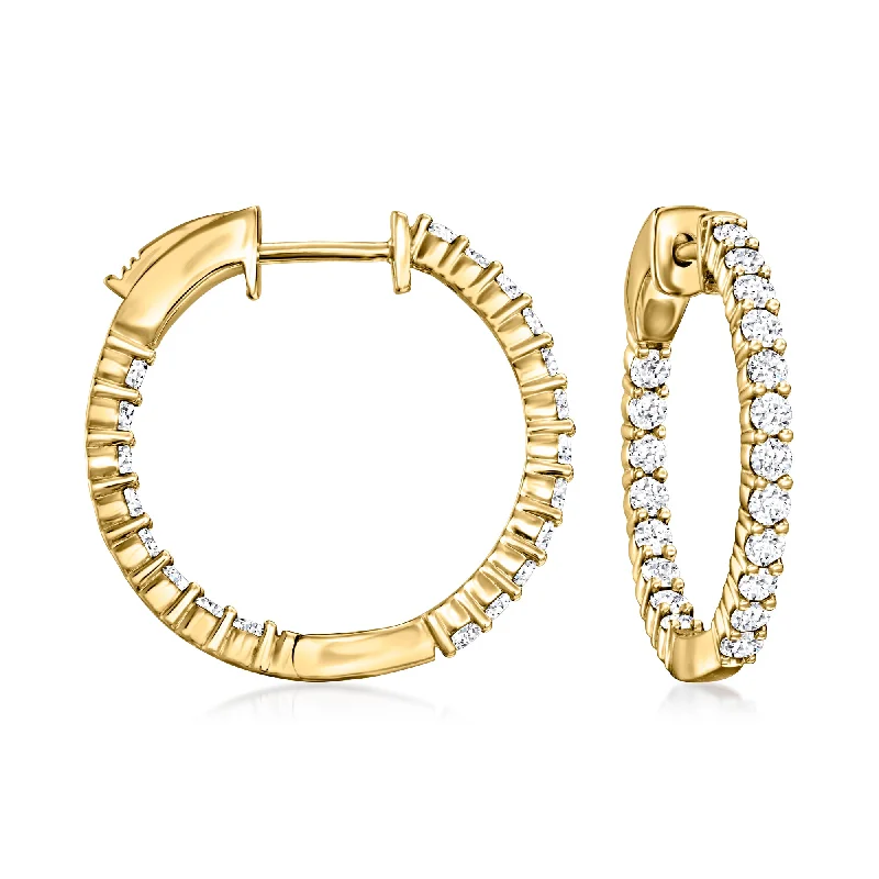 Special Deals On Handcrafted And Designer Jewelry Ross-Simons Lab-Grown Diamond Inside-Outside Hoop Earrings in 18kt Gold Over Sterling Special Deals On Handcrafted And Designer Jewelry Ross-Simons Lab-Grown Diamond Inside-Outside Hoop Earrings in 18kt Gold Over Sterling