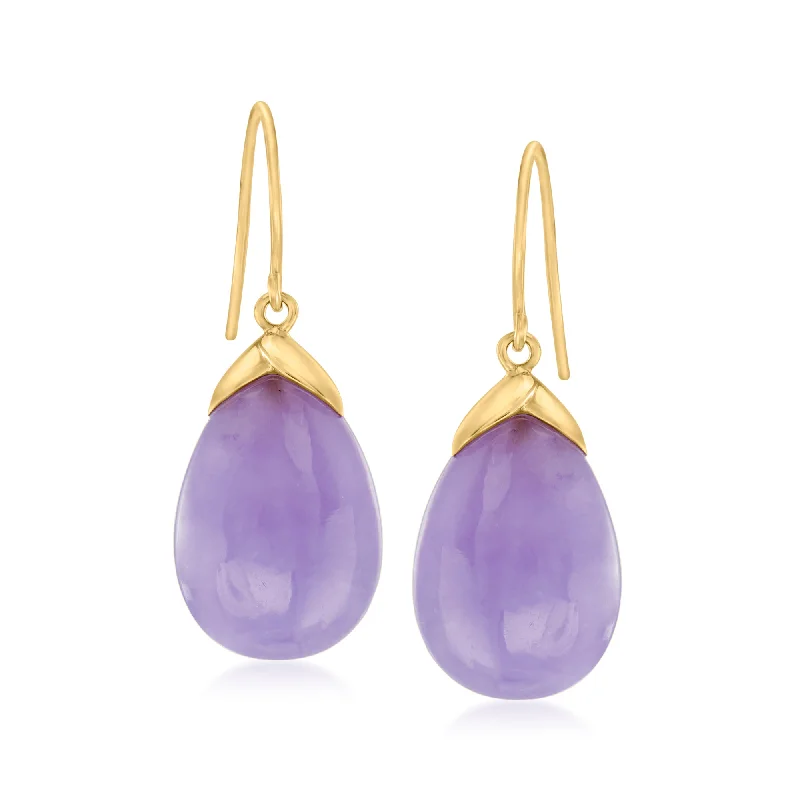 Best Jewelry Sale – Shop Exclusive Designs Now Ross-Simons Lavender Jade Drop Earrings in 14kt Yellow Gold Best Jewelry Sale – Shop Exclusive Designs Now Ross-Simons Lavender Jade Drop Earrings in 14kt Yellow Gold