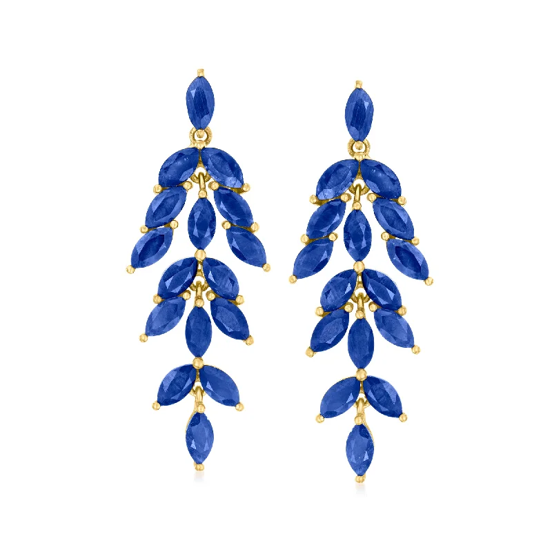 Luxury Jewelry At Unbeatable Discounts Ross-Simons Sapphire Chandelier Earrings in 18kt Gold Over Sterling Luxury Jewelry At Unbeatable Discounts Ross-Simons Sapphire Chandelier Earrings in 18kt Gold Over Sterling