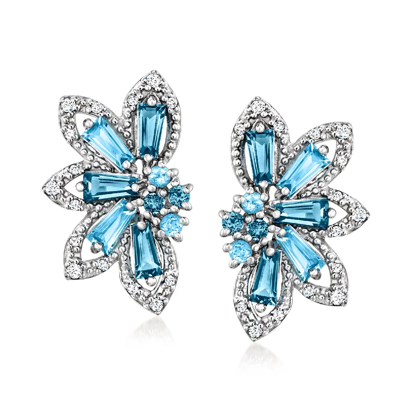 High-Quality Gemstone Jewelry For Special Occasions Ross-Simons Tonal Blue Topaz and . Diamond Earrings in Sterling Silver High-Quality Gemstone Jewelry For Special Occasions Ross-Simons Tonal Blue Topaz and . Diamond Earrings in Sterling Silver