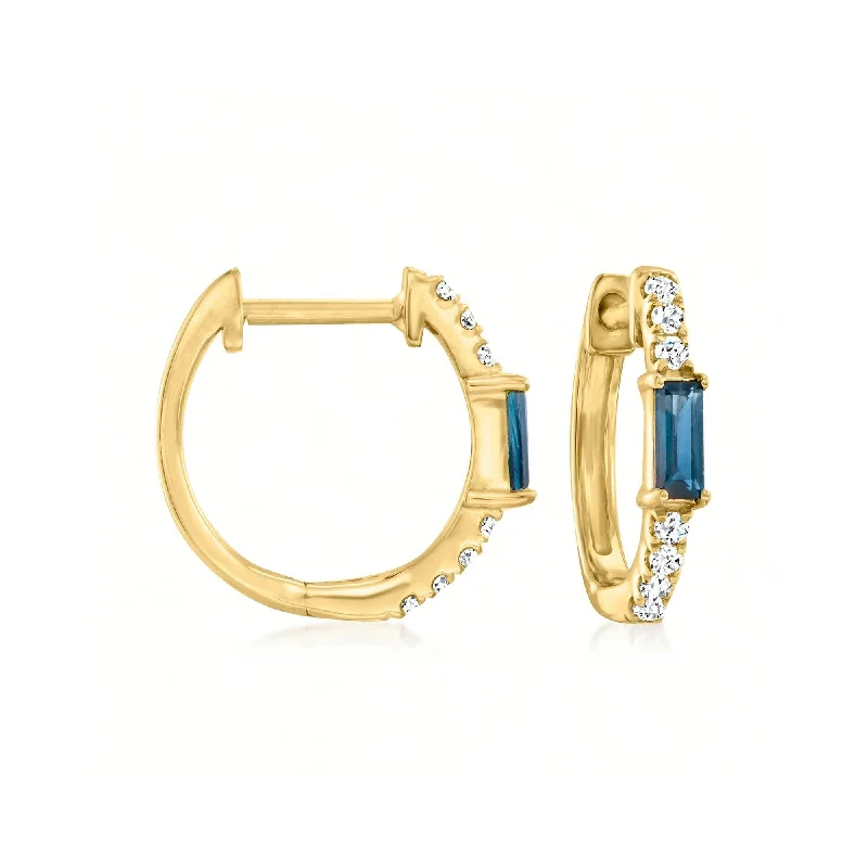 Holiday Jewelry Sale – Perfect Gifts At The Best Prices RS Pure by Ross-Simons London Blue Topaz and . Diamond Huggie Hoop Earrings in 14kt Yellow Gold Holiday Jewelry Sale – Perfect Gifts At The Best Prices RS Pure by Ross-Simons London Blue Topaz and . Diamond Huggie Hoop Earrings in 14kt Yellow Gold