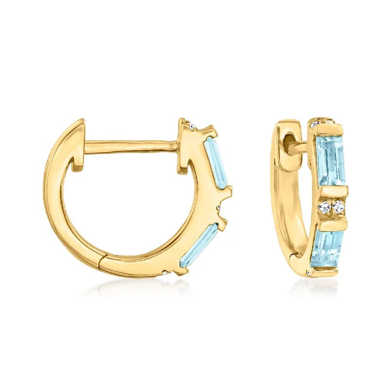 Handcrafted Jewelry Sale – Unique Designs At Low Prices RS Pure by Ross-Simons Swiss Blue Topaz and Diamond-Accented Huggie Hoop Earrings in 14kt Yellow Gold Handcrafted Jewelry Sale – Unique Designs At Low Prices RS Pure by Ross-Simons Swiss Blue Topaz and Diamond-Accented Huggie Hoop Earrings in 14kt Yellow Gold