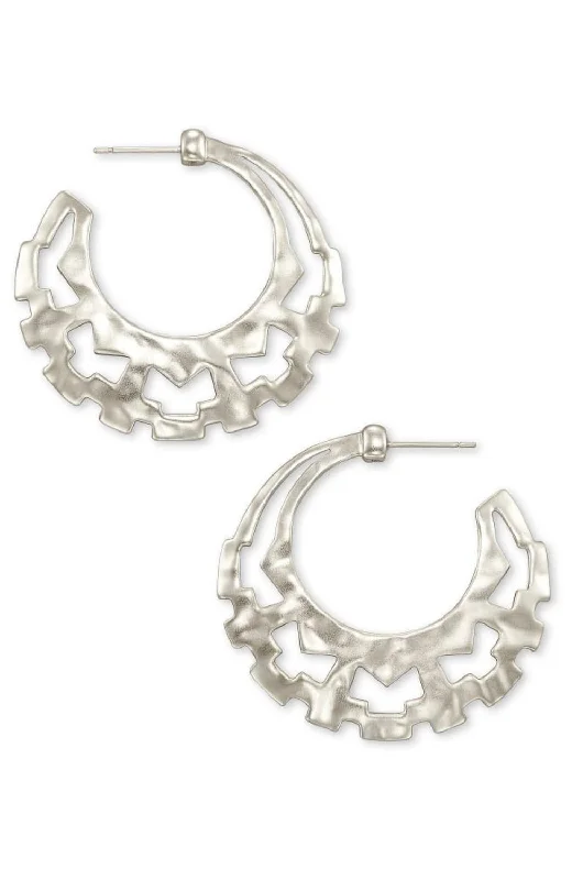 Shop Trending Jewelry With Exclusive Savings Shiva Hoops Earrings In Rhodium