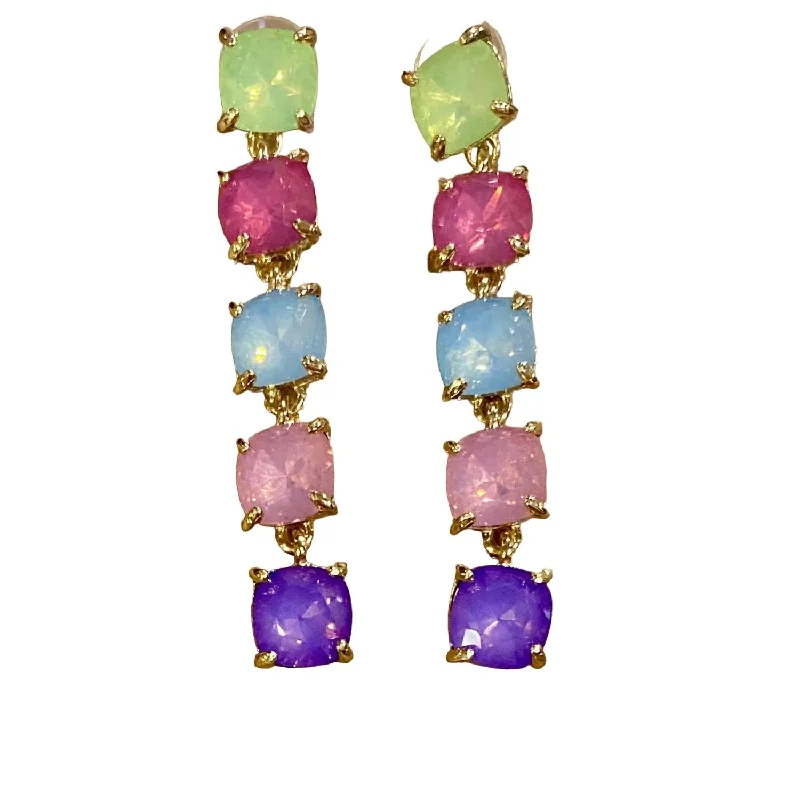 Stunning Jewelry At Even More Stunning Prices Square Rhinestone Drop Earrings In Multi Color Stunning Jewelry At Even More Stunning Prices Square Rhinestone Drop Earrings In Multi Color