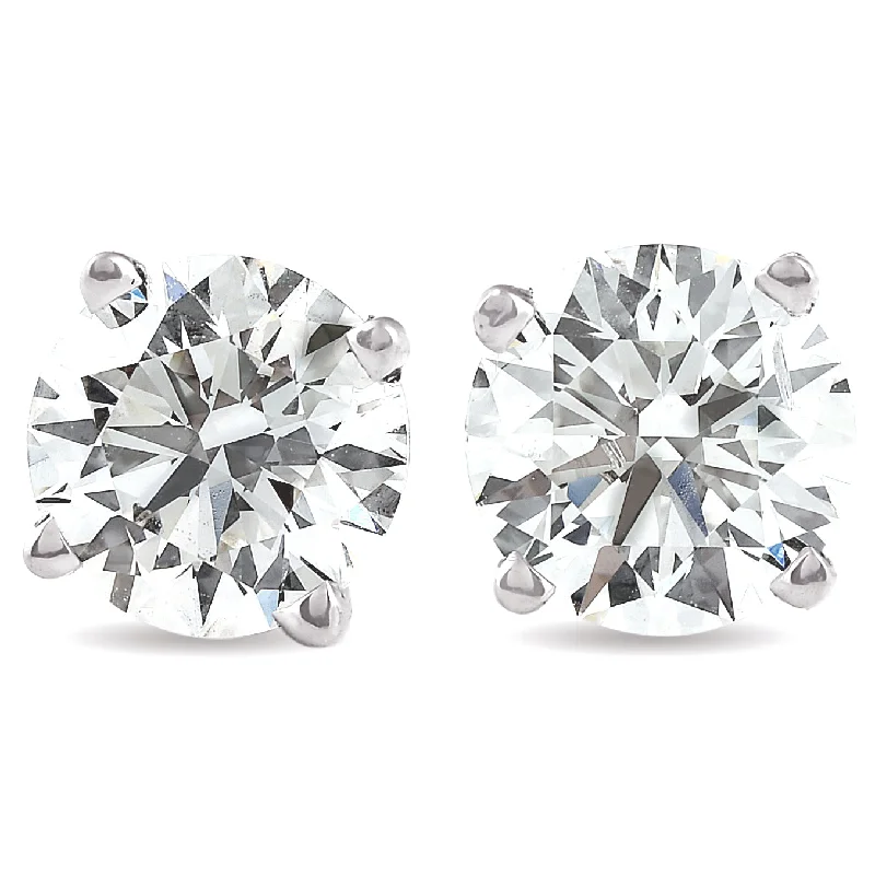 Shop Jewelry That Shines Without The High Price VS 2 Ct TW Round Moissanite Studs 14k White Gold Women's Earrings Shop Jewelry That Shines Without The High Price VS 2 Ct TW Round Moissanite Studs 14k White Gold Women's Earrings