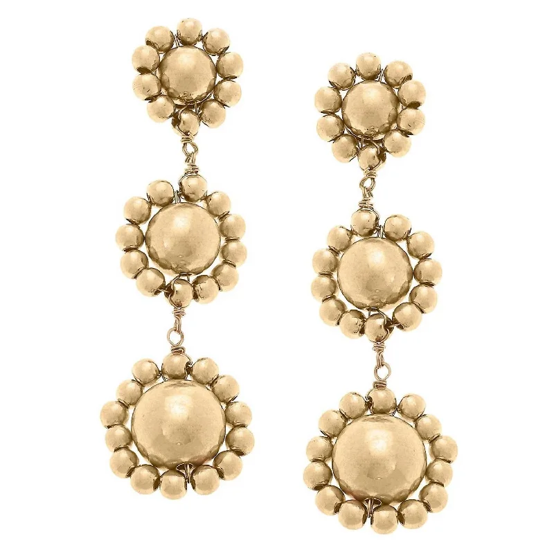 Bold And Beautiful Jewelry Now At Irresistible Prices Women's Adelaide Statement Drop Earrings In Worn Gold Bold And Beautiful Jewelry Now At Irresistible Prices Women's Adelaide Statement Drop Earrings In Worn Gold