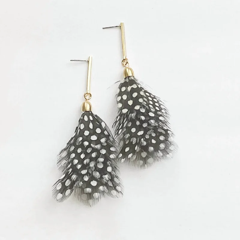 The Biggest Jewelry Sale Of The Year Is Here Women's Pheasant Fan Earrings In Polka Dot The Biggest Jewelry Sale Of The Year Is Here Women's Pheasant Fan Earrings In Polka Dot