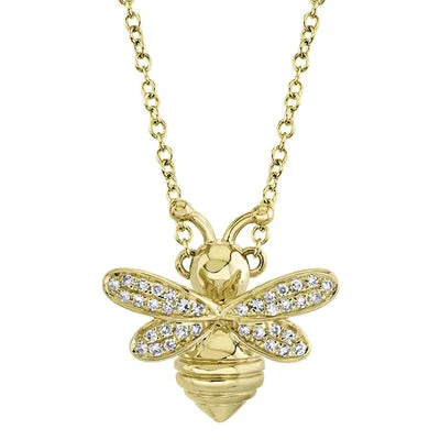 Special Jewelry Deals – Upgrade Your Collection 0.08CT DIAMOND BEE NECKLACE