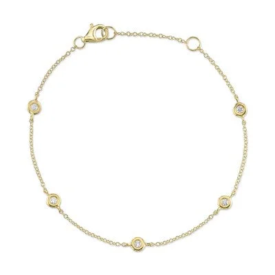 Shop Stylish Jewelry Now And Save Big 0.13CT 7" DIAMONDS BY THE YARD BRACELET