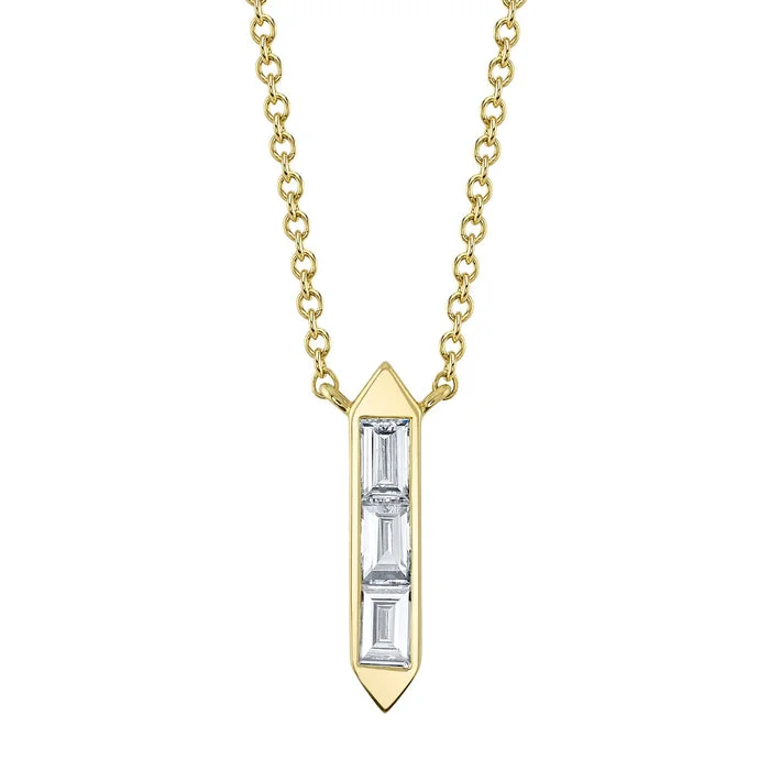 Trending Jewelry Styles Now At Limited-Time Discounts 0.18CT DIAMOND BAGUETTE NECKLACE Trending Jewelry Styles Now At Limited-Time Discounts 0.18CT DIAMOND BAGUETTE NECKLACE