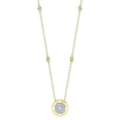 Discounted Jewelry For A Glamorous Look 0.34CT DIAMOND OCTAGON NECKLACE