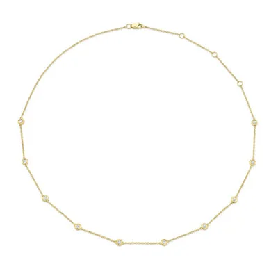 Discounted Jewelry For A Glamorous Look 0.54CT 18" DIAMONDS BY THE YARD CHAIN