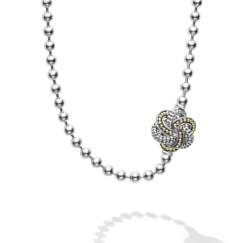 Limited-Stock Jewelry Clearance – Grab Your Favorites Now Five Station Two-Tone Love Knot Necklace Limited-Stock Jewelry Clearance – Grab Your Favorites Now Five Station Two-Tone Love Knot Necklace