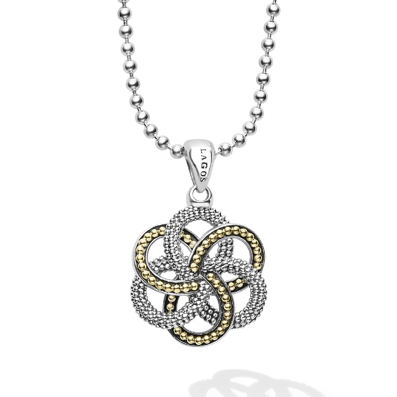 Limited-Time Offer On Elegant Jewelry Pieces Large Two-Tone Pendant Necklace