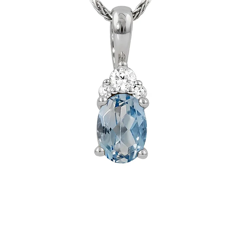 Dazzle In Elegance With Our Biggest Jewelry Sale Aquamarine & Diamond Pendant