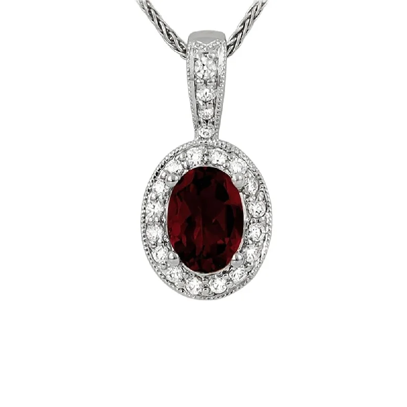 Affordable Glamour – Premium Jewelry For Less Garnet and Diamond Pendant
