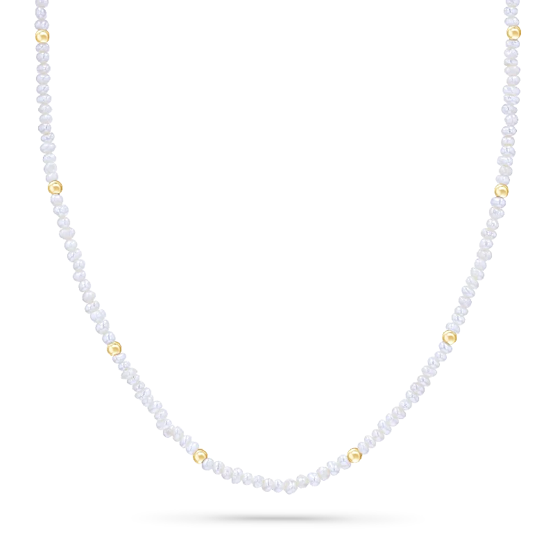 Breathtaking Jewelry, Breathtaking Prices Gold Bead Station Pearl Necklace