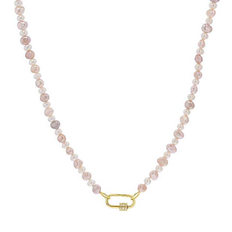 Luxury Jewelry At Unbeatable Discounts Blush and White Pearl Connector Necklace