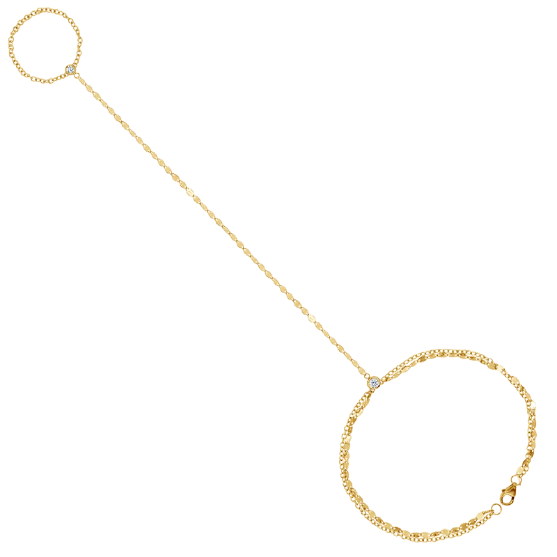 Fashion-Forward Jewelry At Exclusive Discounts Diamond Bezel Demure Hand Chain