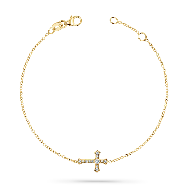 Elegant Designs, Unbeatable Discounts – Shop Jewelry Now Diamond Sideways Cross Bracelet