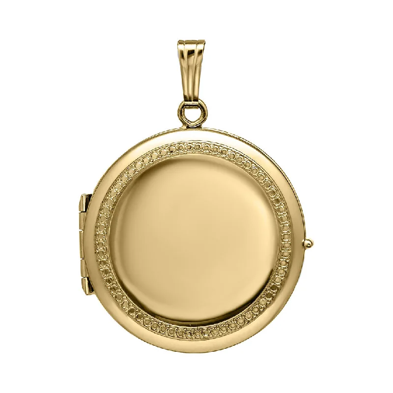 Dainty Floral Jewelry For Feminine Elegance 14K Gold Filled 23mm Engraved Round 4 Photo Locket Necklace Dainty Floral Jewelry For Feminine Elegance 14K Gold Filled 23mm Engraved Round 4 Photo Locket Necklace