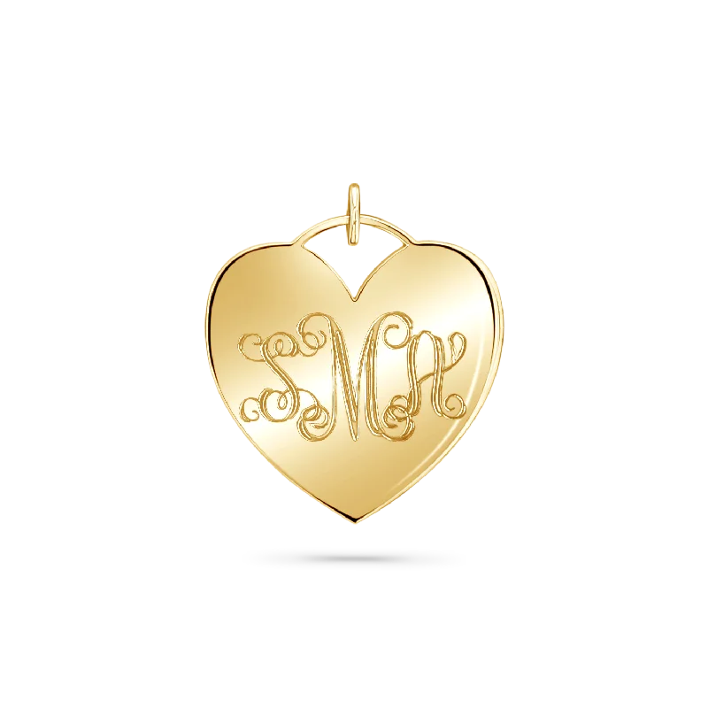 Luxury Handcrafted Jewelry For Elegant Looks Heart Monogram Charm
