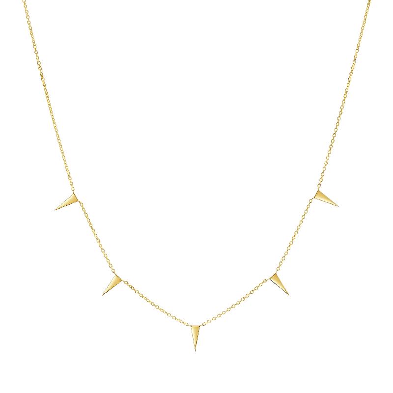 Affordable Glamour – Premium Jewelry For Less Triangle Spike Necklace
