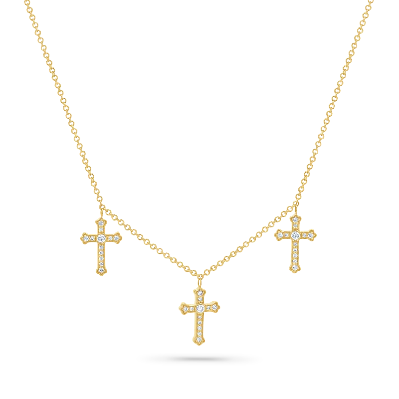 Seasonal Jewelry Deals – Elevate Your Style Trinity Diamond Cross Necklace