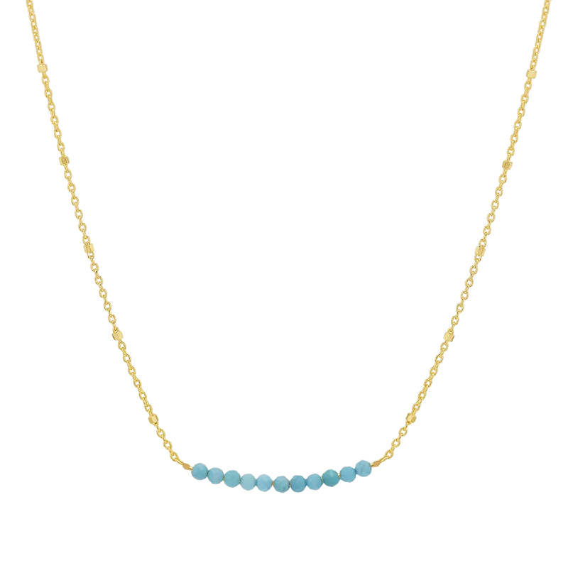 Handmade Pearl Jewelry For Timeless Elegance Turquoise Bead Bar Necklace