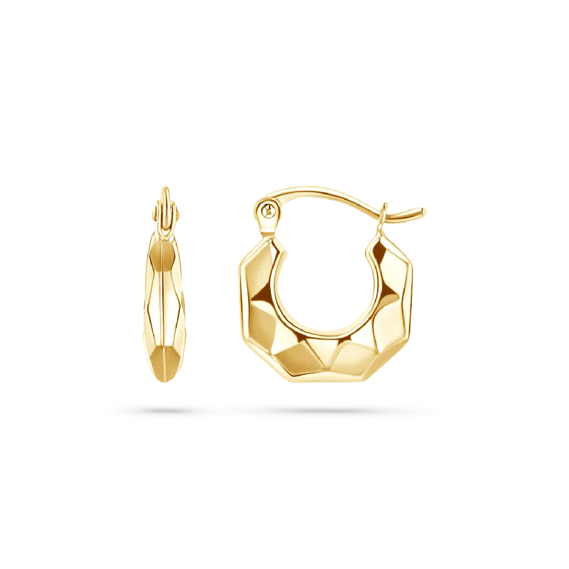 Bohemian-Inspired Jewelry For Free-Spirited Fashion Mini Poly Hex Huggies