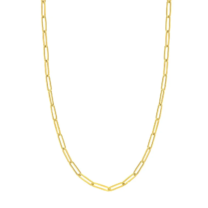 Shop Handcrafted Jewelry At Special Promotional Rates 14K Yellow Gold 3.8mm Paperclip Chain Necklace Shop Handcrafted Jewelry At Special Promotional Rates 14K Yellow Gold 3.8mm Paperclip Chain Necklace